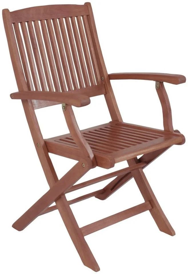GARDEN PLEASURE Klappstuhl STOCKHOLM 2er Set Braun Massivholz