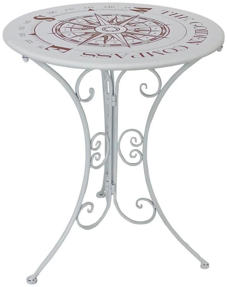 Garden Pleasure Gartentisch Bayo Bistrostil Weiß Metall 2 Plätze