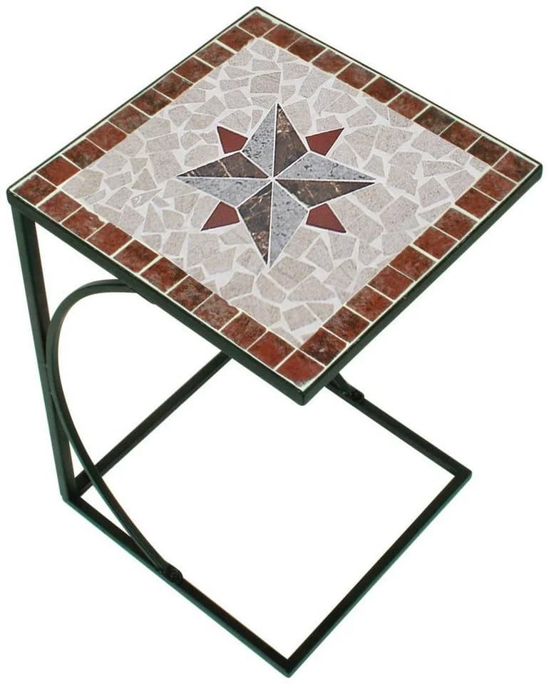 Garden Pleasure Gartentisch AMARILLO Mosaik Fliesen Schwarz