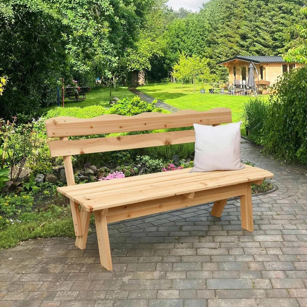 Garden Pleasure Sitzbank RANGUN Braun Massivholz