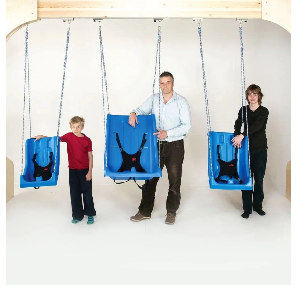 TFH Schaukelsitz Blau mit Kopfstütze und Gurtsystem