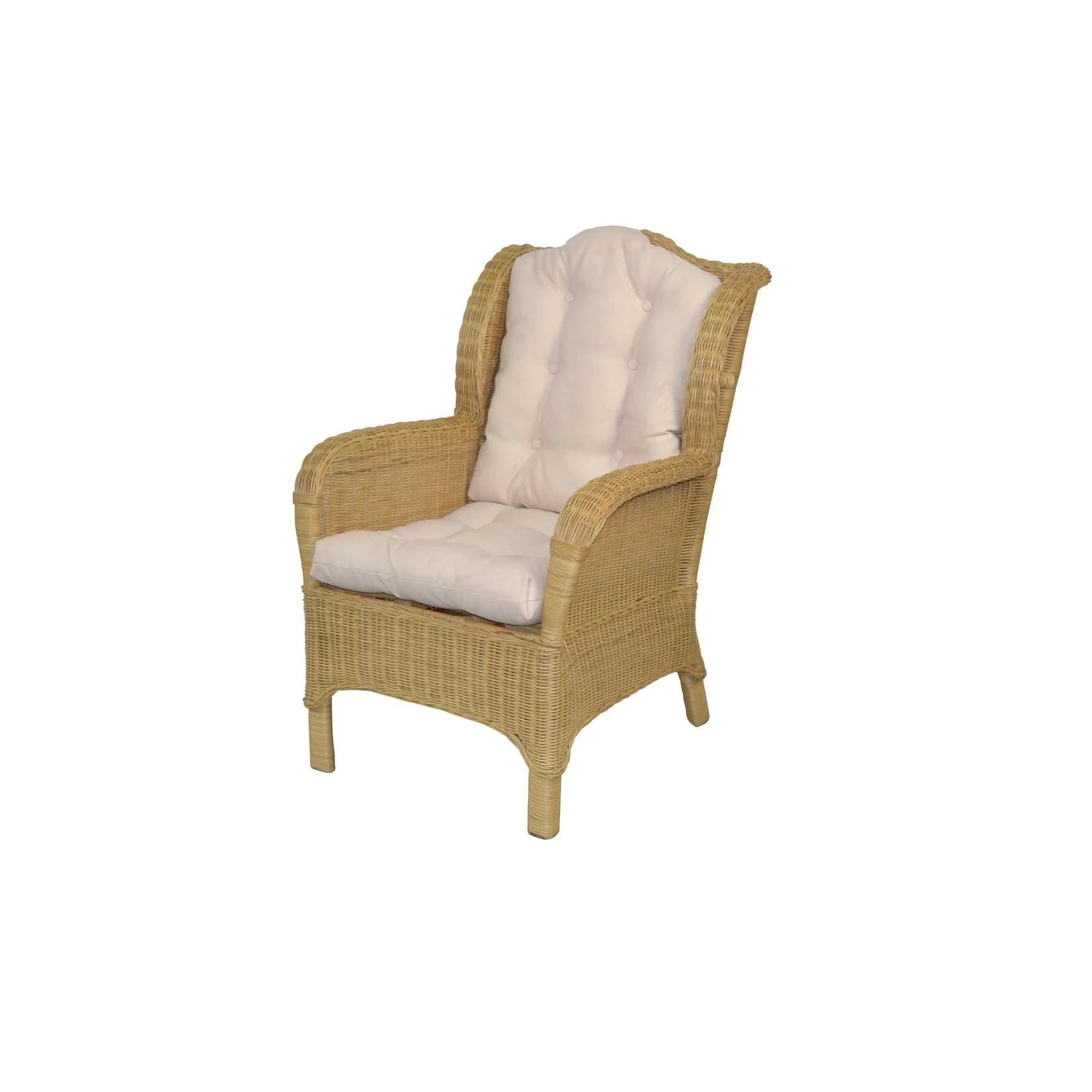 moebel-direkt-online Rattansessel Jascha Beige Handgeflochten mit Kissen
