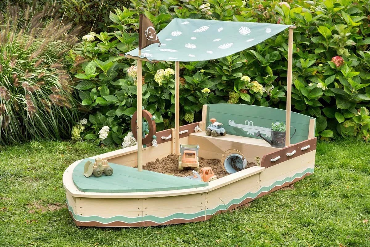MUDDY BUDDY Sandkasten Jungle King Massivholz Oval
