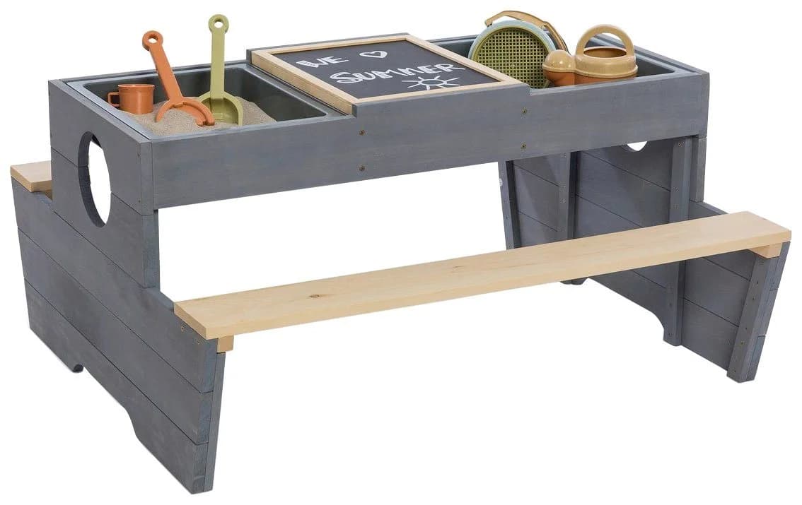 Muddy Buddy Garten-Kindersitzgruppe Creator Natur/Wolkengrau Outdoor Spieltisch