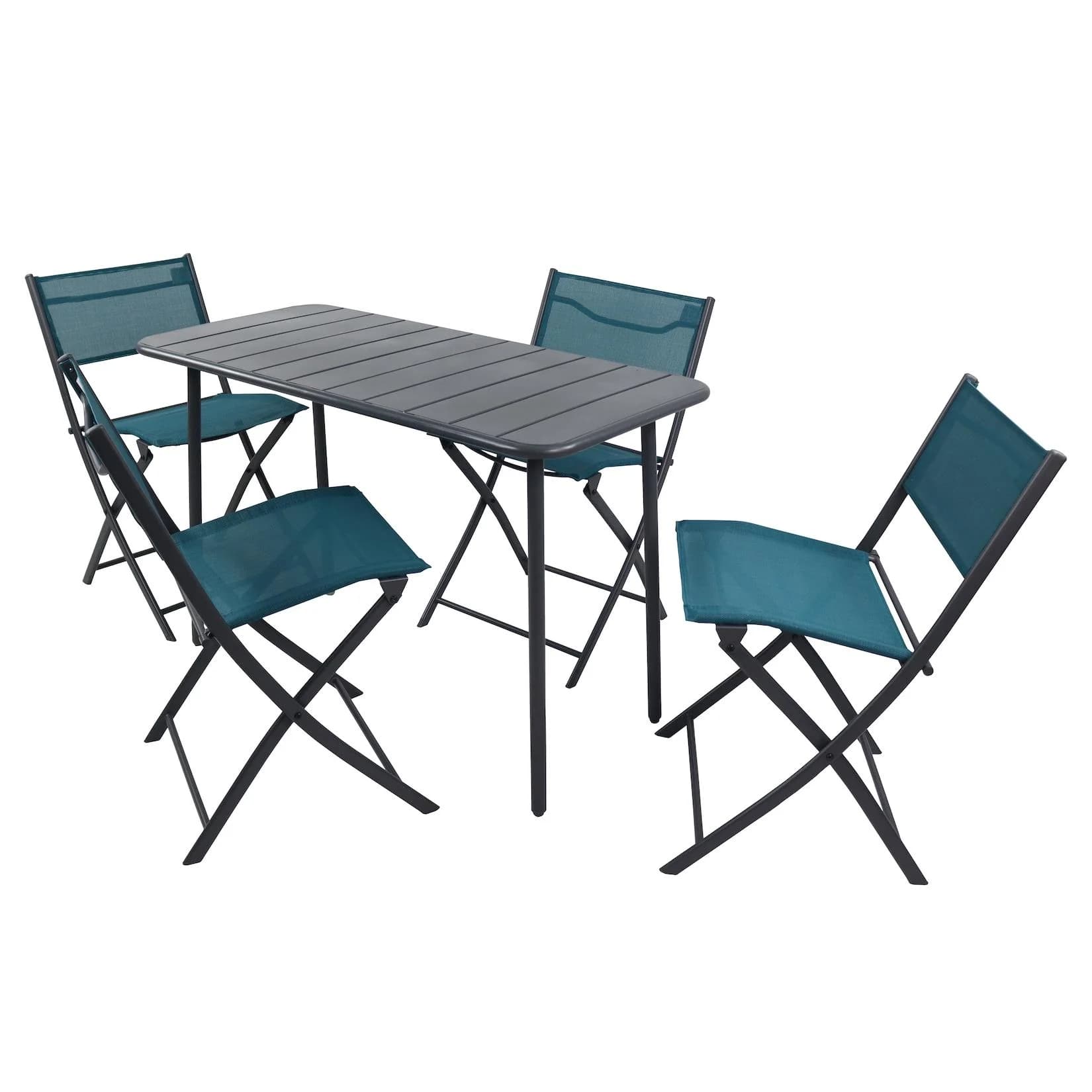 VCM Sumila 5-tlg. Bistroset Türkis Metall & Textilene