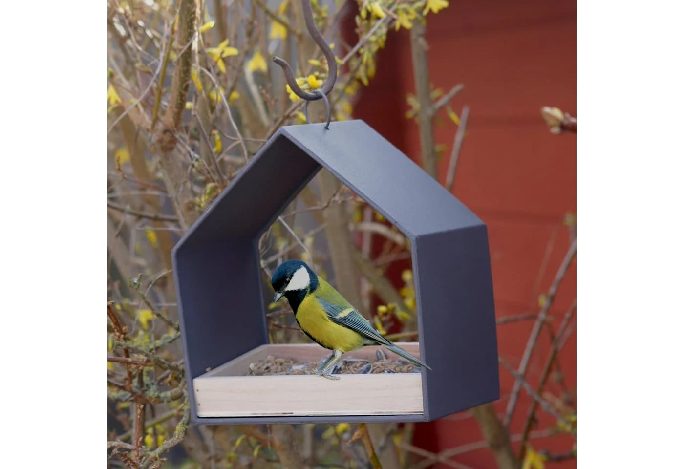 UNUS GARDEN Vogelhaus aus Zink mit Holz zum Aufhängen