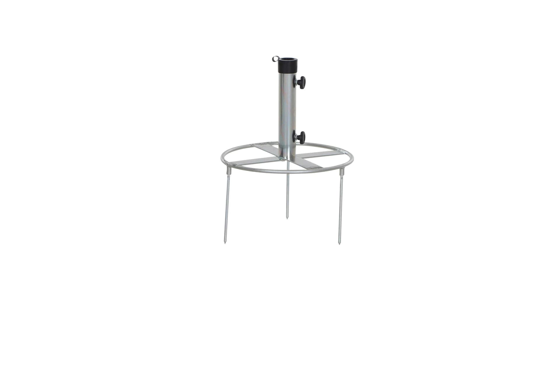 SIENA GARDEN Schirmhalter Silber Stahl 40cm mit Adaptern