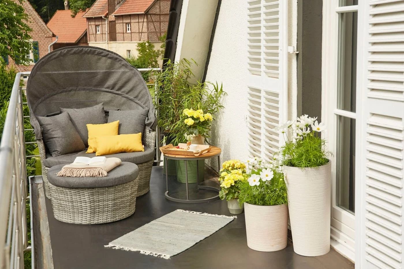 Siena Garden Pflanzkübel rund ECO-Serie Rillenoptik