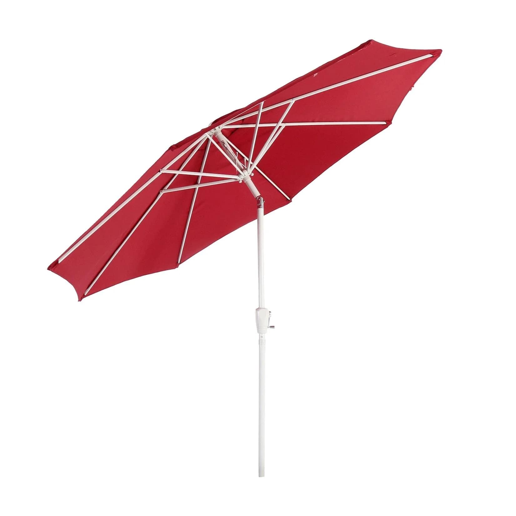 MCW Sonnenschirm Asti 2,7m Rot Neigbar mit Kurbel