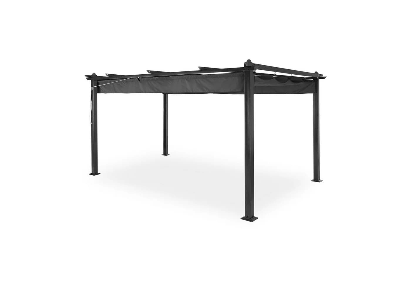 Blumfeldt Pavillon Pantheon 3x4 m Aluminium Grau Terrassenüberdachung