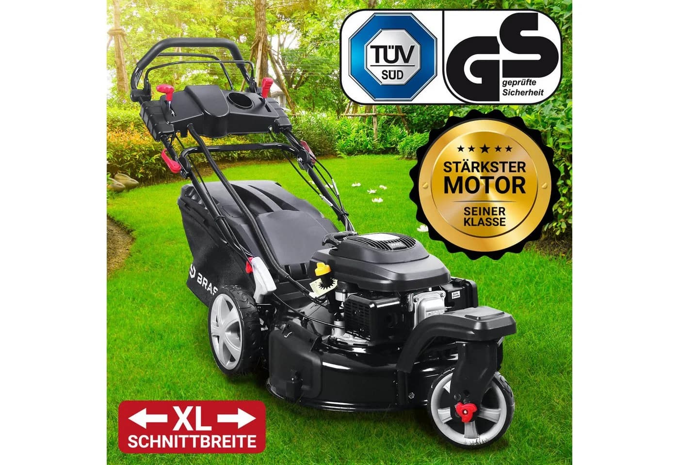BRAST Benzinrasenmäher Trike 5,2kW(7PS) Elektrostart 4-Takt