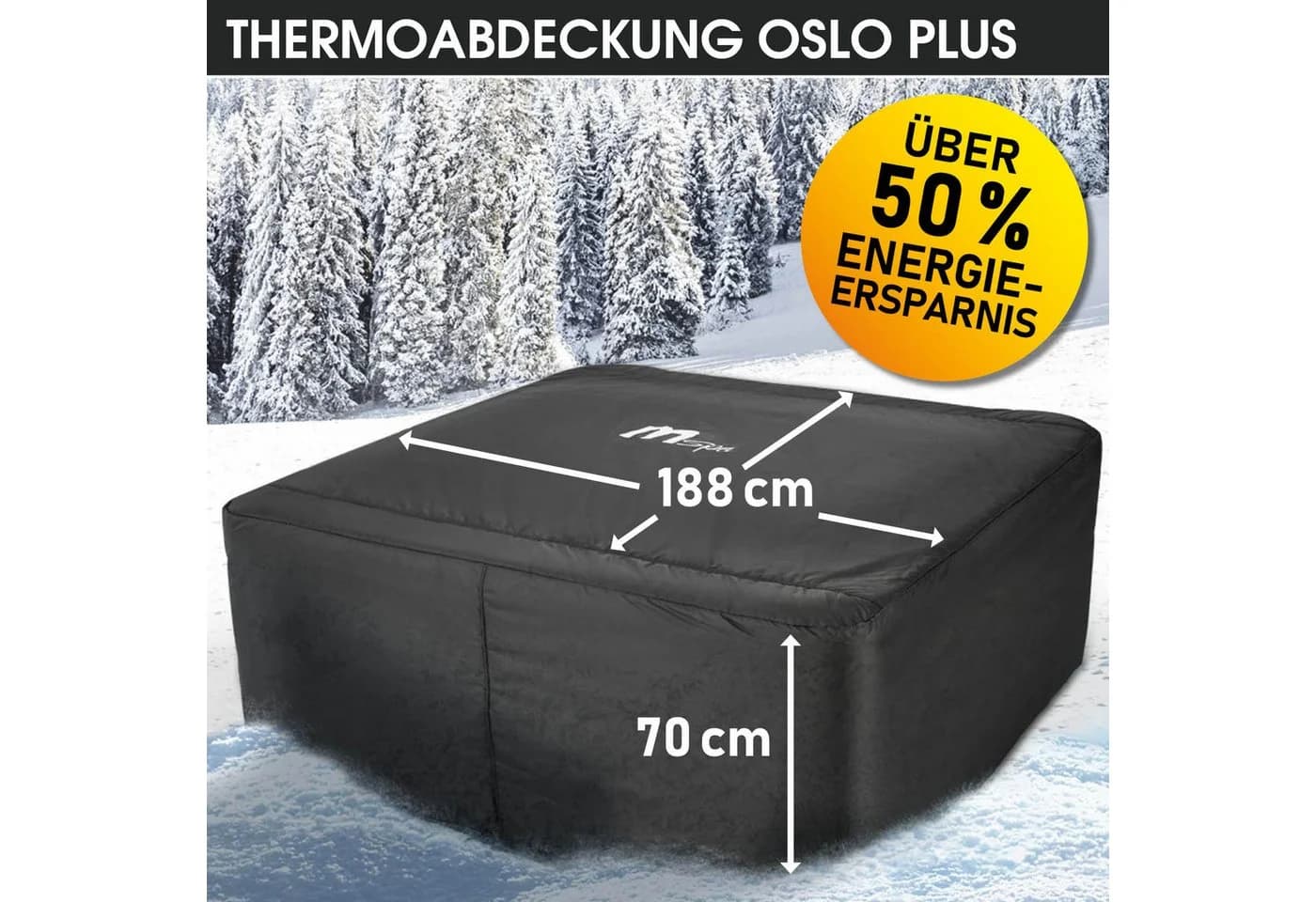 BRAST Whirlpool MSpa Thermoabdeckung Weiß Quadratisch