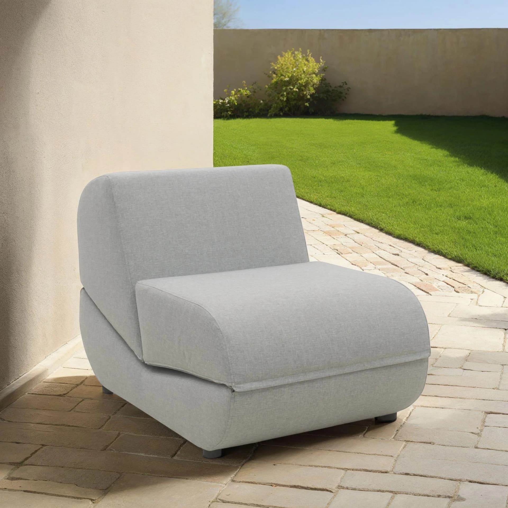 DOMO COLLECTION Vendy Outdoor Loungesessel Silber Wandelsessel