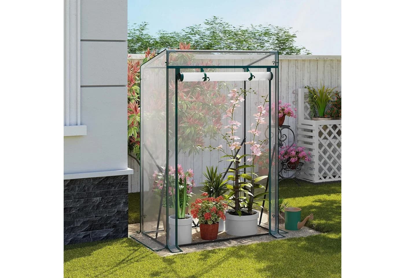 Woltu Foliengewächshaus Tomatengewächshaus Transparent