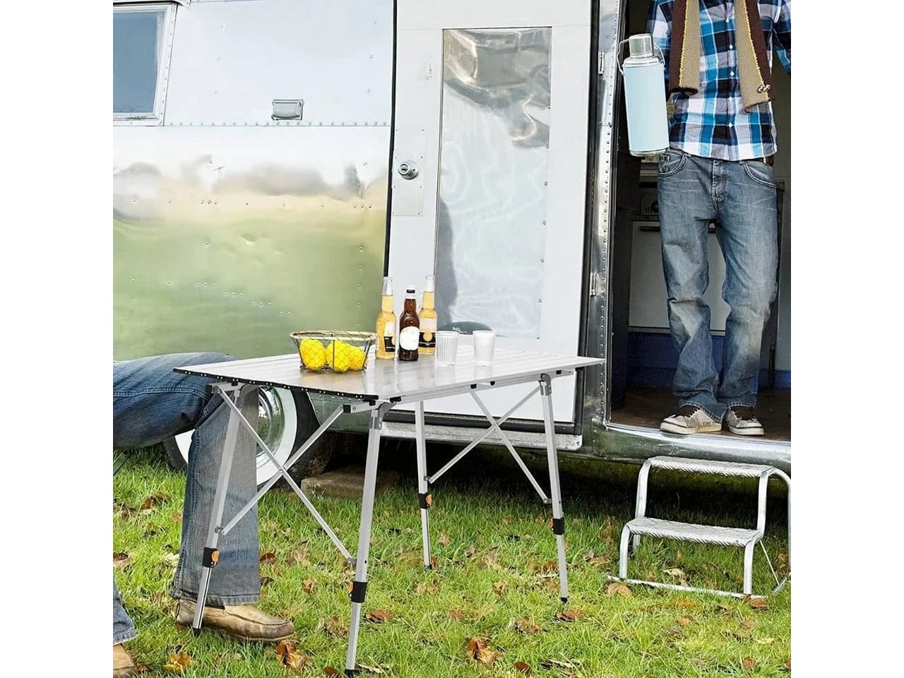Woltu Campingtisch 120x68.5cm Aluminium für 4-6 Personen