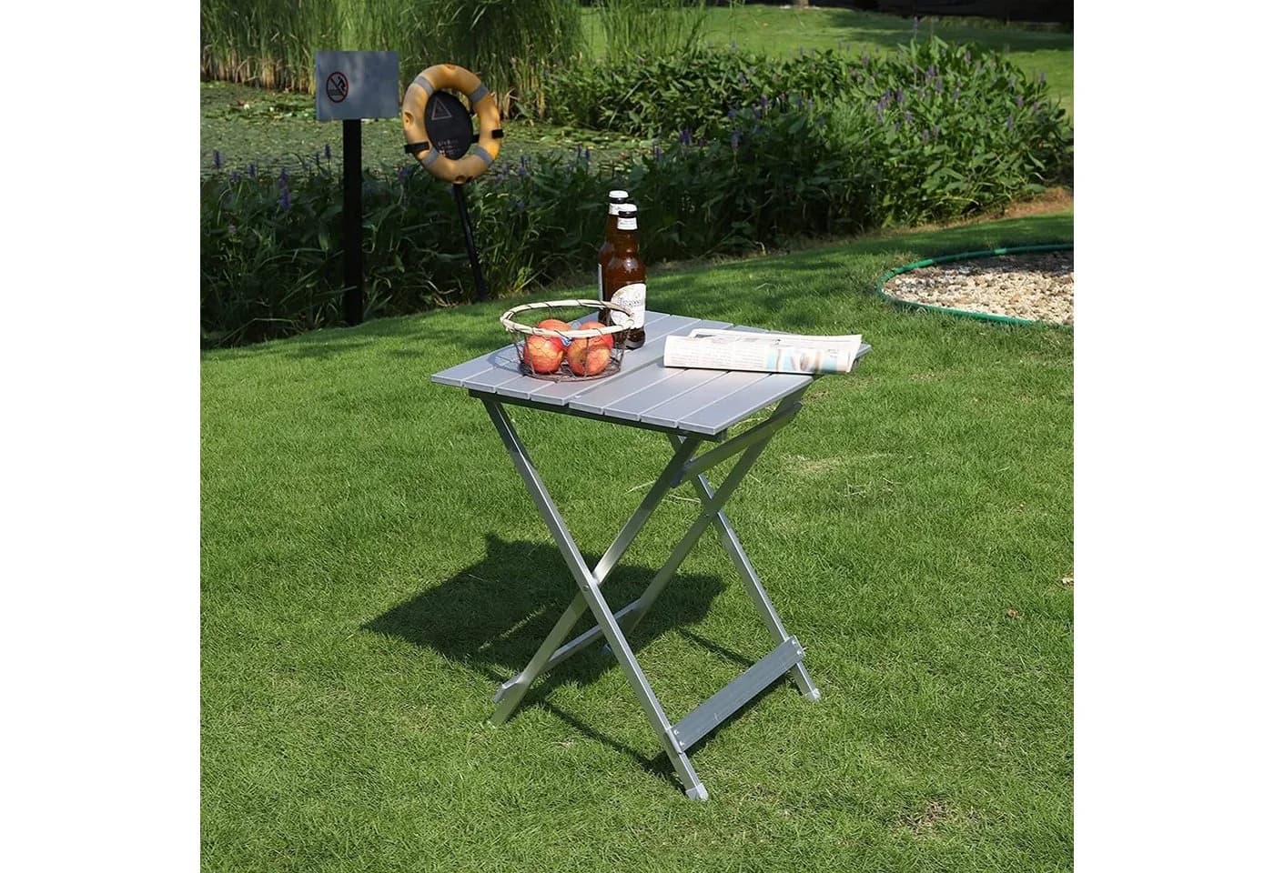Woltu Campingtisch Klappbar Aluminium Silber