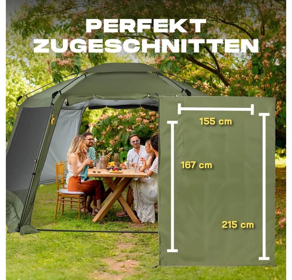 Lumaland Pavillon-Seitenwand für 6-seitigen Pop-up-Pavillon