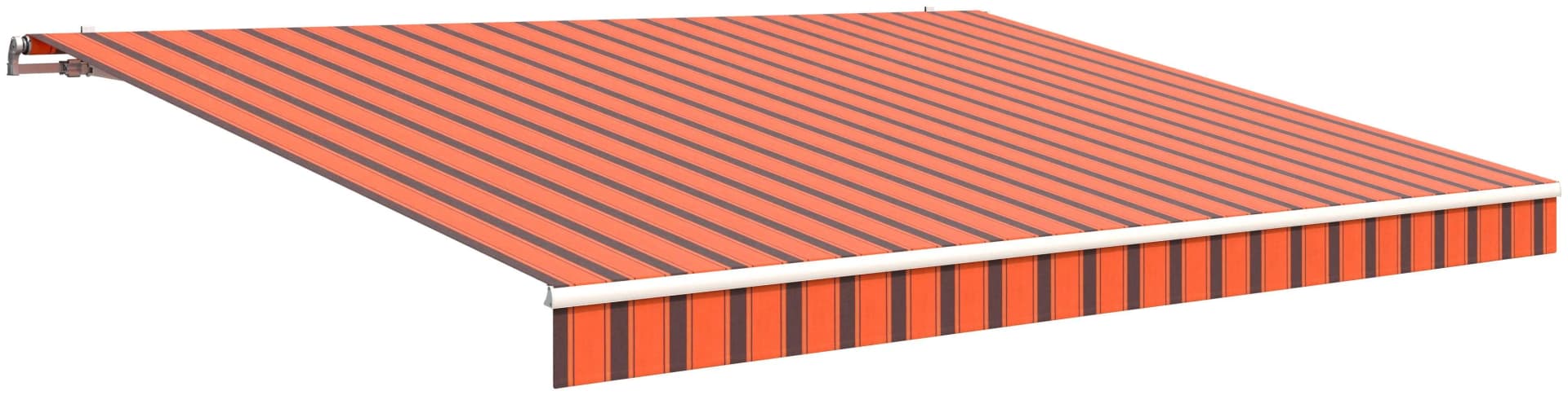 Gelenkarmmarkise Classic in Orange und Braun