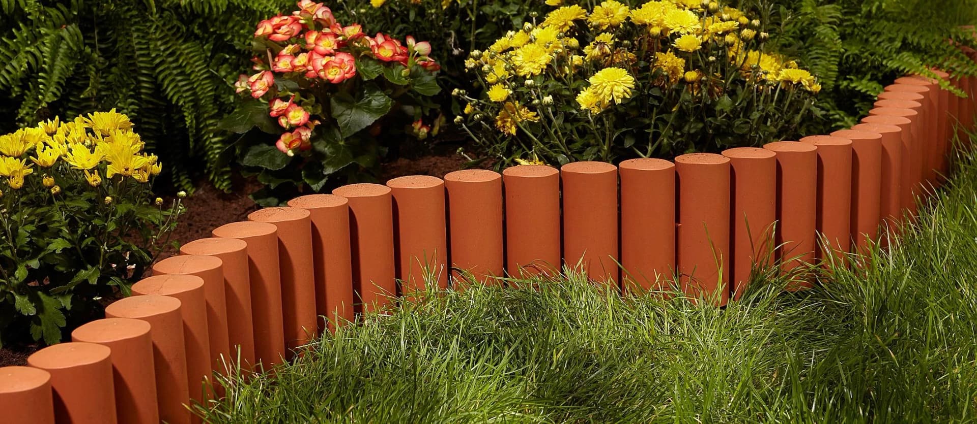Palisade PROSPERPLAST Beeteinfassung Terracotta Kunststoff