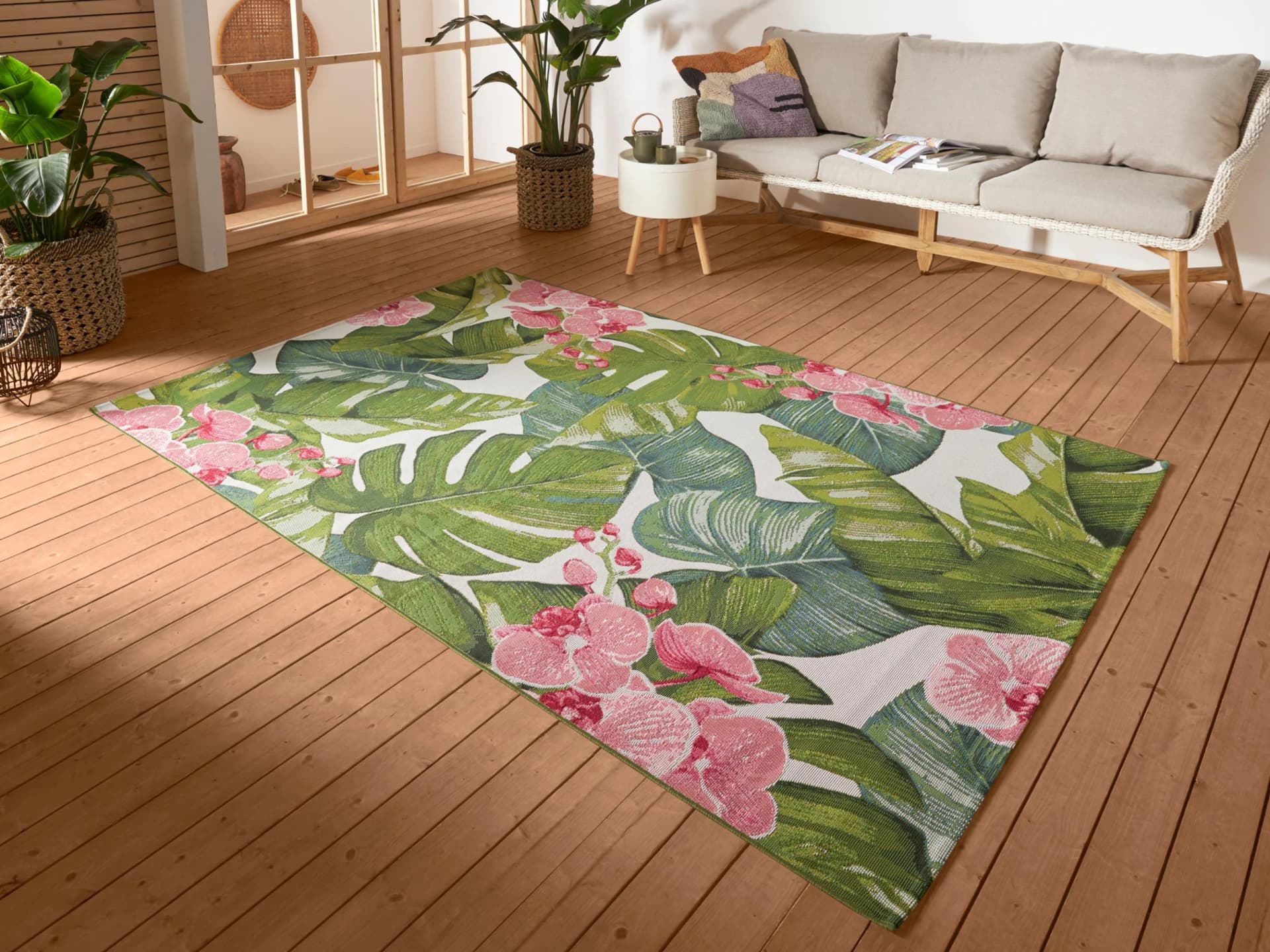 HANSE HOME Outdoorteppich Tropical Bunt Floral