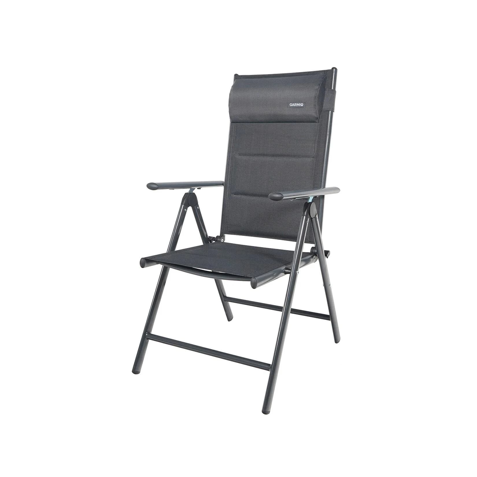 GARMIO Klappstuhl Gartenstuhl FLORENZ Aluminium Schwarz