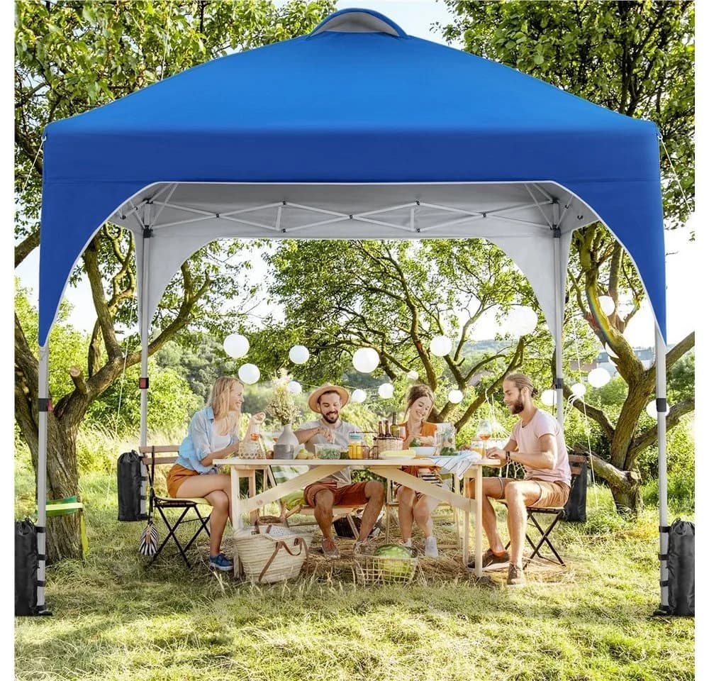 Yaheetech Faltpavillon 2,4x2,4m / 3x3m Blau