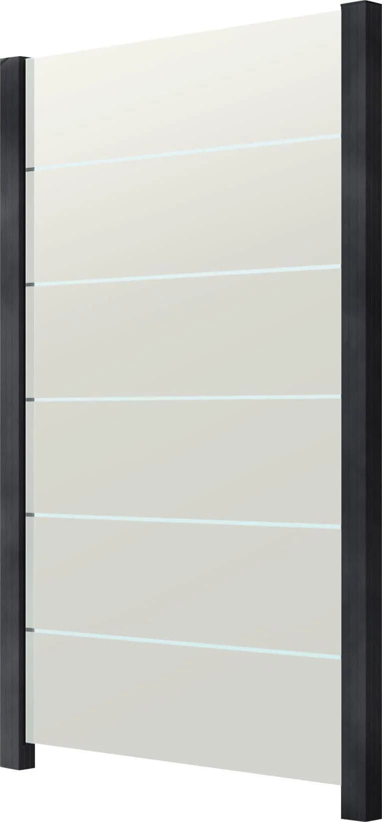 Zaun STAKET PRO Anthrazit Glaszaun 1,22 m 2 Pfosten