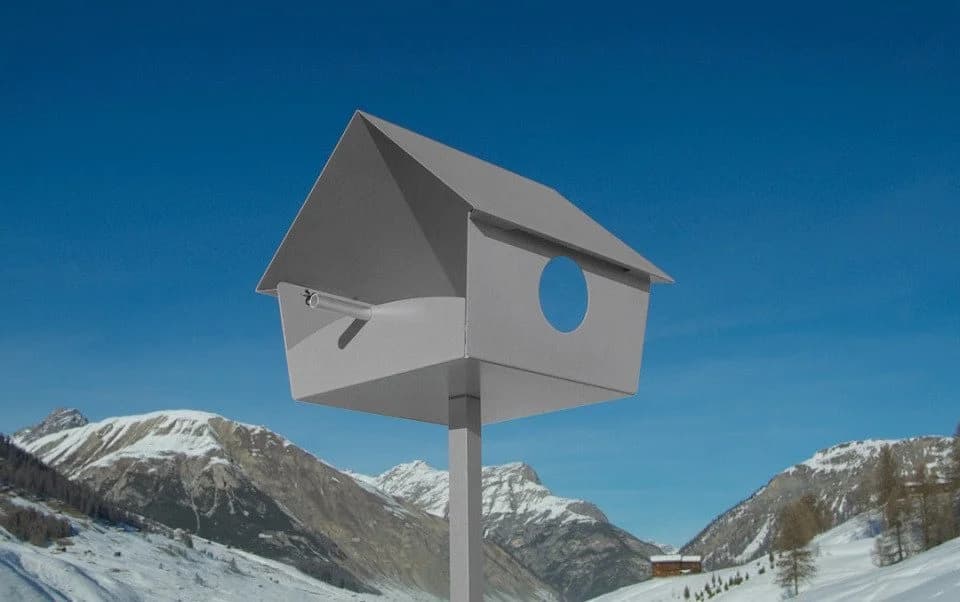 Radius Vogelhaus Piep Show XXL Metall Wetterfest Silber