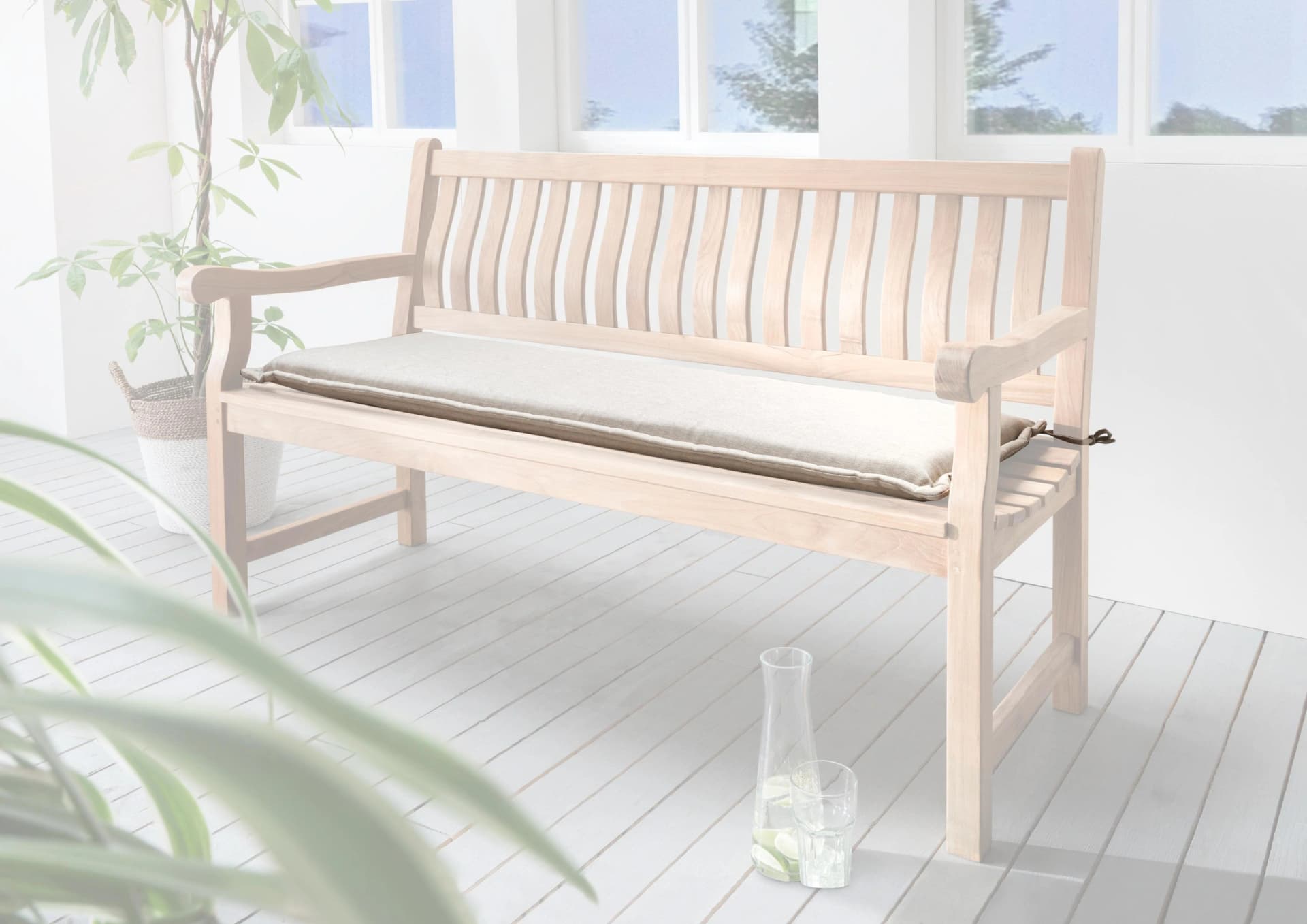 Bankauflage Destiny - Beige, Sand Meliert