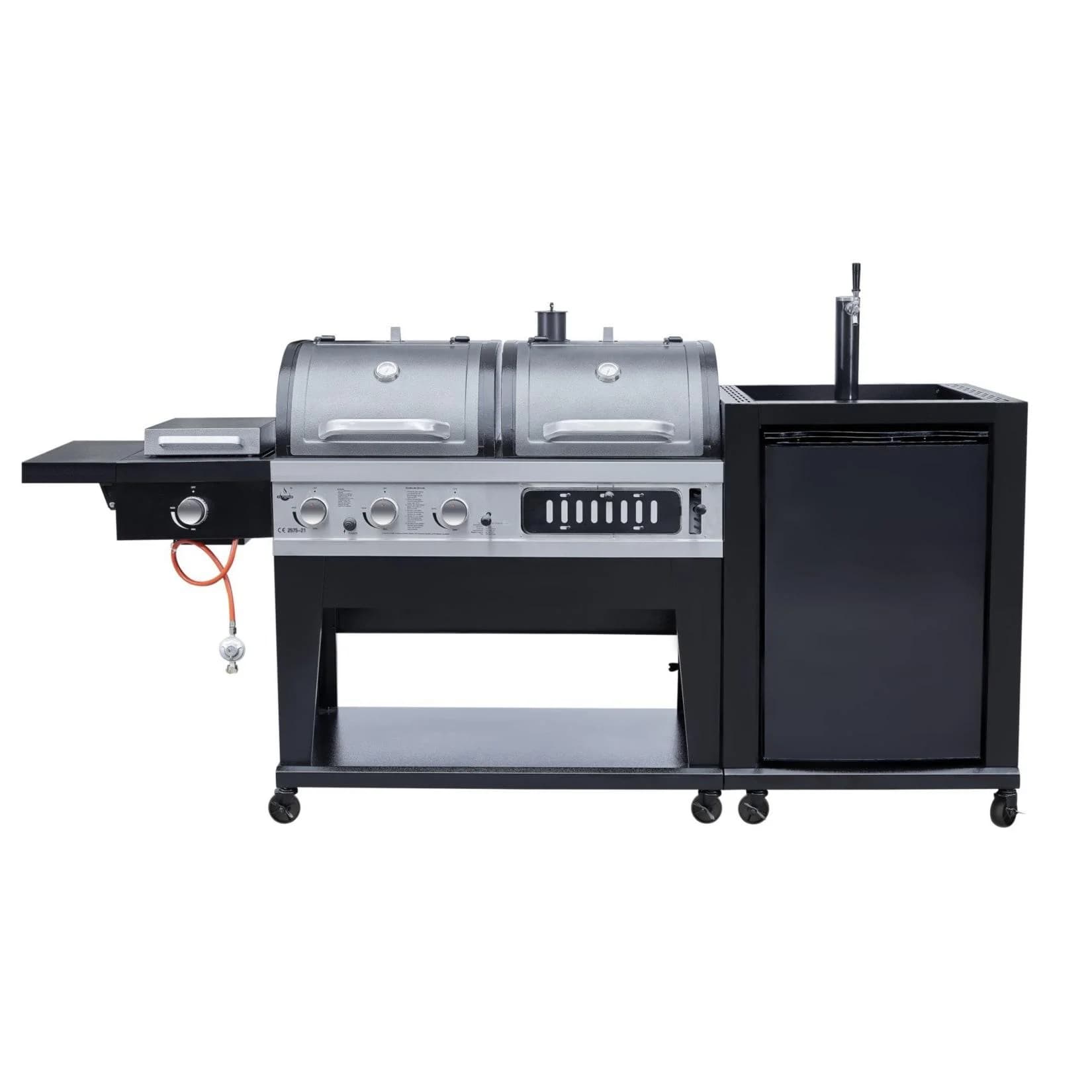 Kombigrill EL FUEGO "AY0599" Schwarz 3-in-1 mit Bierkühler