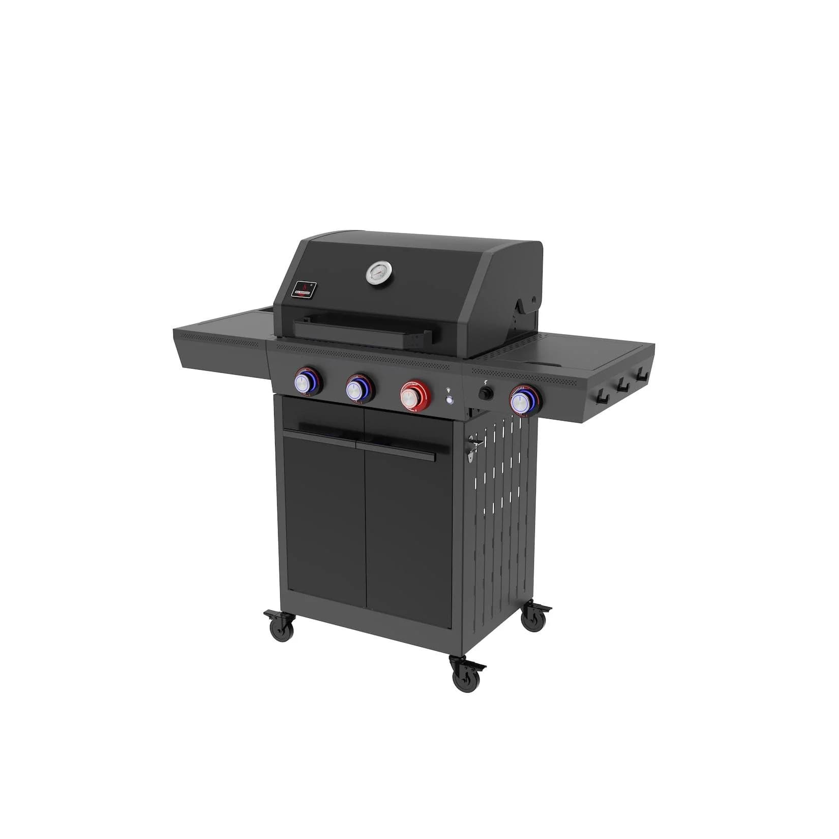 EL FUEGO Gasgrill "Key West" 4 Brenner Grau/Schwarz