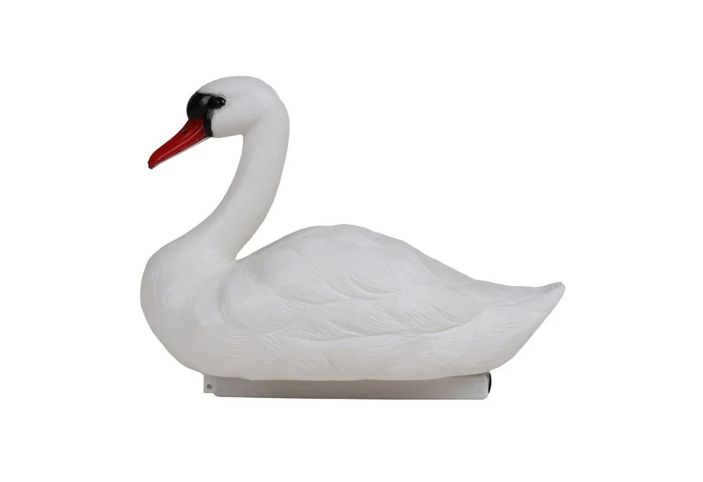 BURI Teichfigur Schwan Weiß Kunststoff Teichdeko Gartenfigur