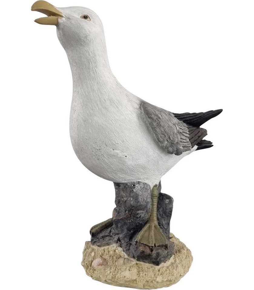 Figurendiscounter Dekofigur Möwe 28 cm weiß Polyresin