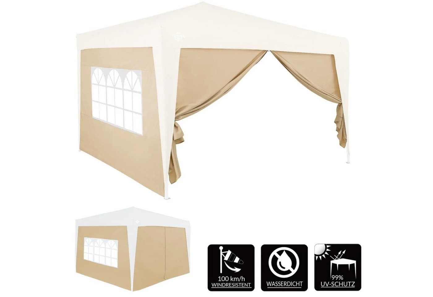 Deuba Pavillon Capri Seitenwände 2x wasserabweisend für 3x3m & 3x6m
