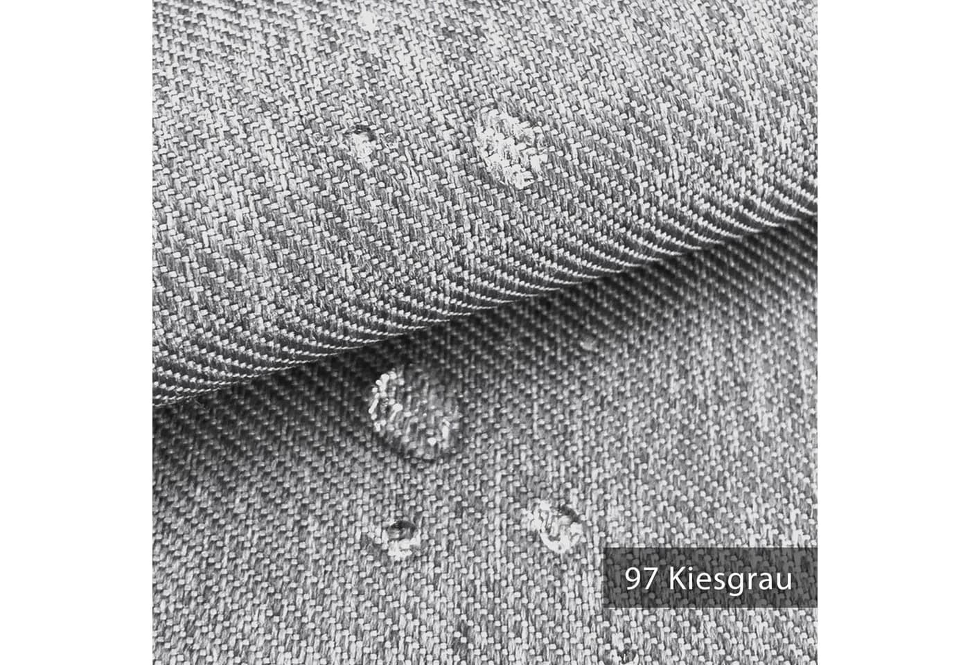 novely® OXFORD 350D Outdoor-Stoff Grau Leinen-Look