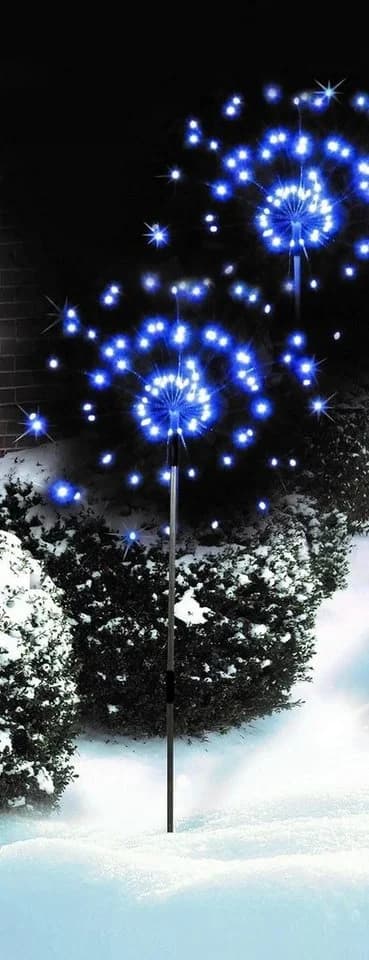 Luna24 simply great ideas... LED Gartenstecker Feuerwerk weiß, 2er-Set, 17503 Batteriebetrieb, Timer
