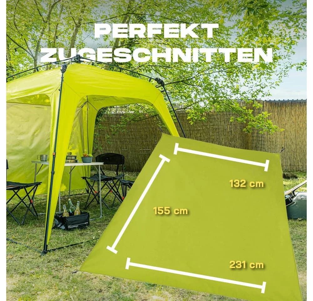 Lumaland Pavillon Seitenwand Hellgrün UV-Schutz wasserabweisend