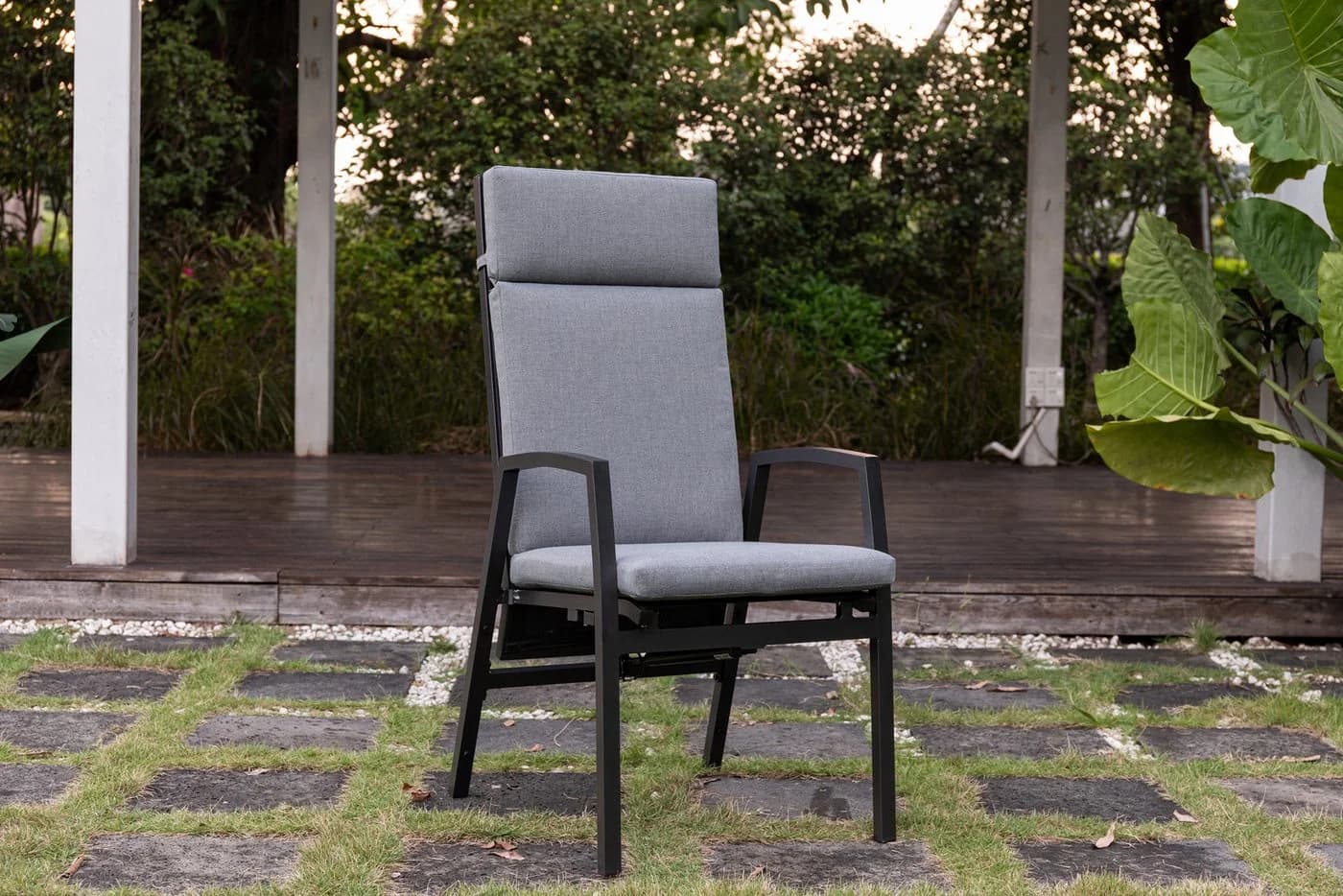 Gardissimo Gartenstuhl Vigo Set - Grau Anthrazit Aluminium