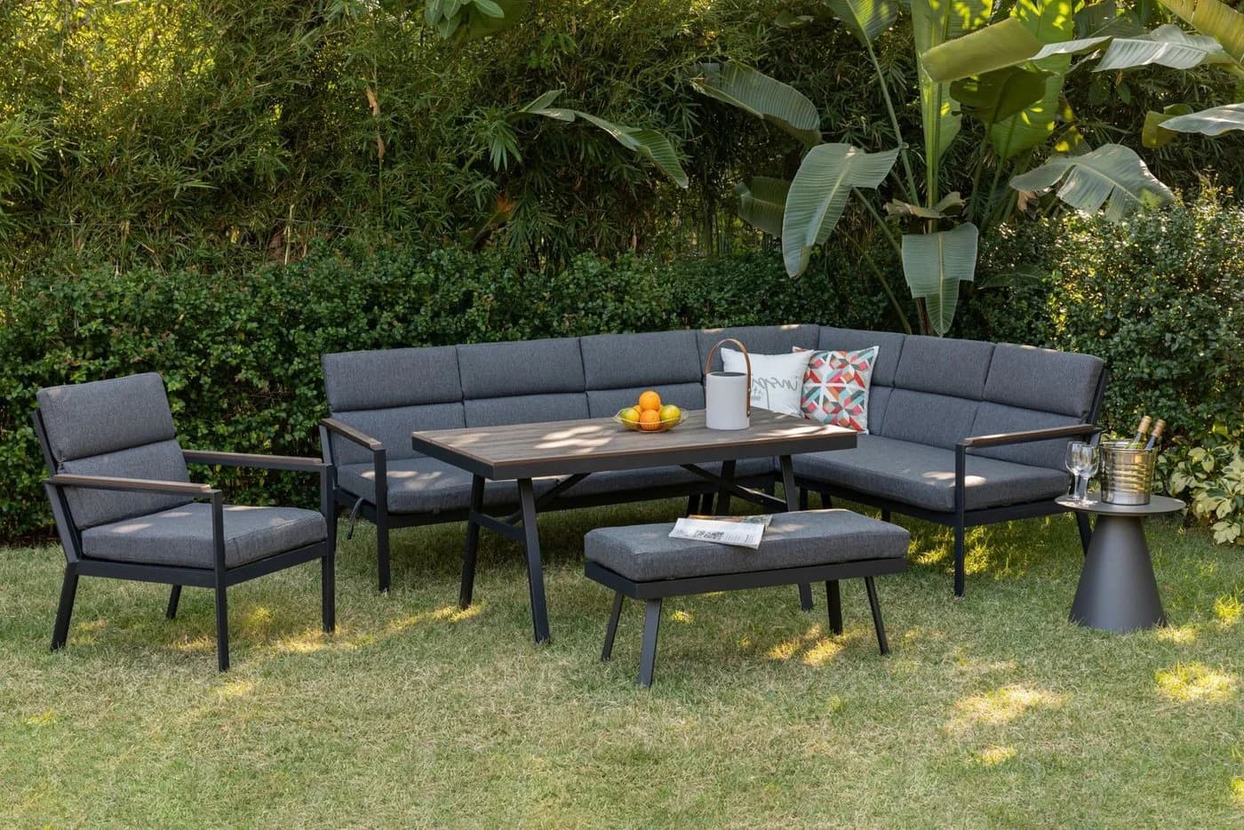 Gardissimo Gartenlounge-Set Nara Oak XL rechts Ecklounge Alu Nonwood