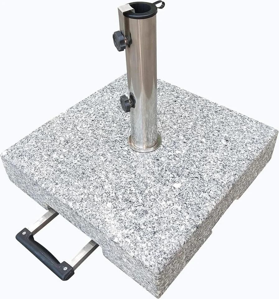 Gardissimo Sonnenschirmständer 70 kg Granit Edelstahl Grau