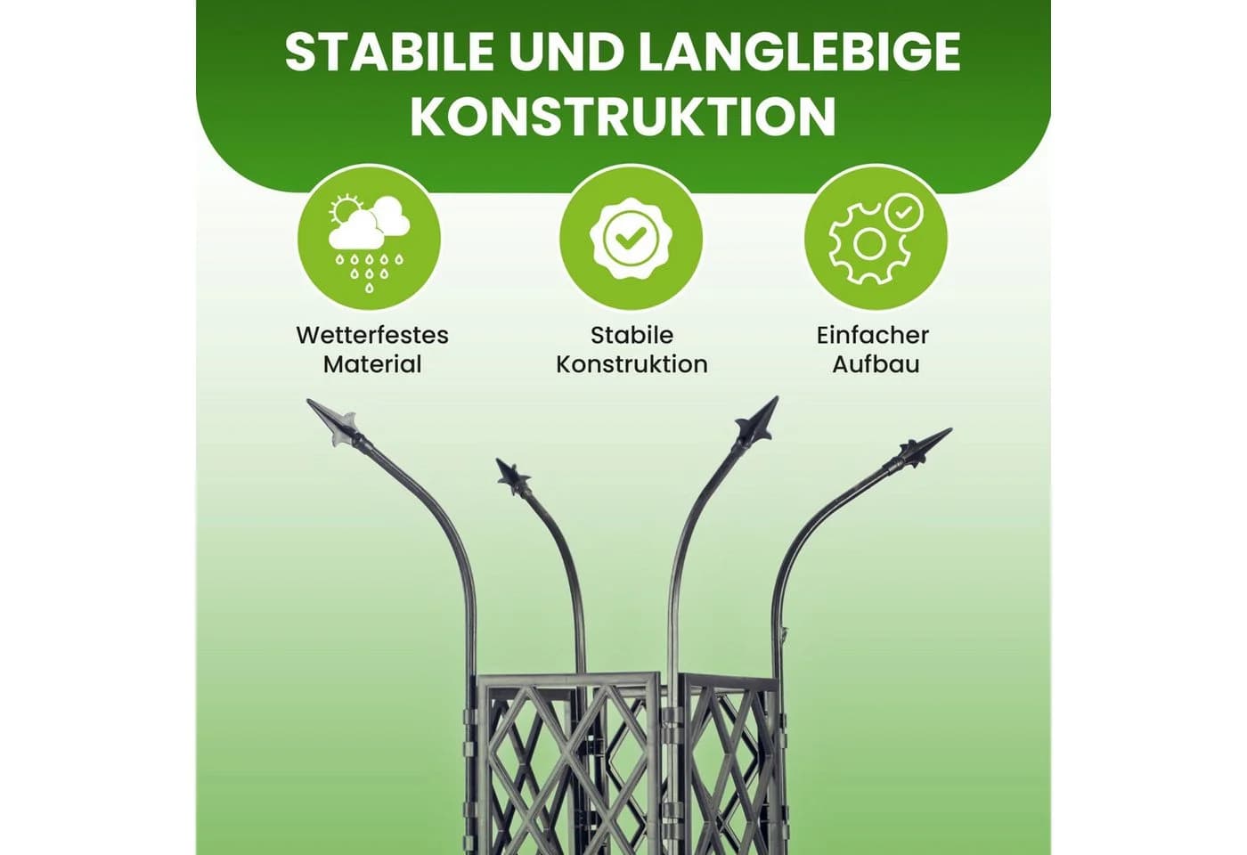 Gartenwelt Riegelsberger Rankturm Barock Schwarz Freistehend