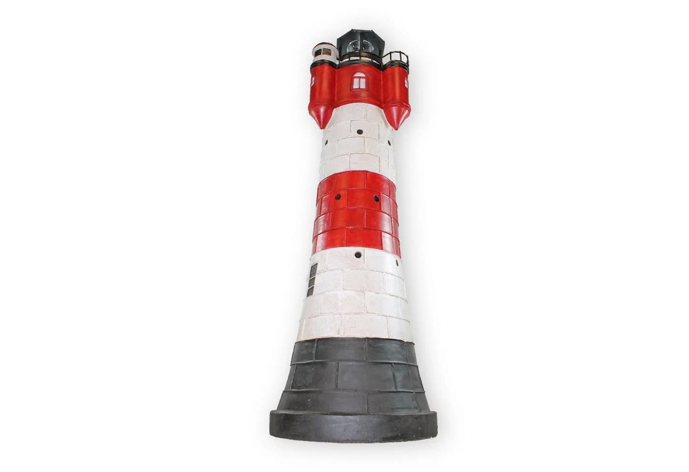Fachhandel Plus Gartenfigur Leuchtturm Roter Sand Solar Beleuchtung