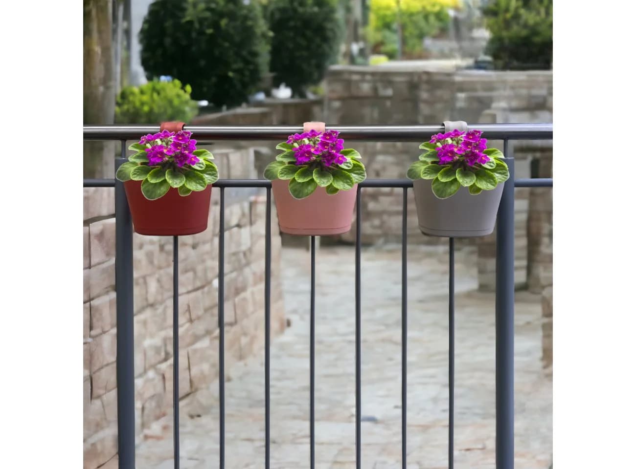 Engelland Blumenkasten zum Hängen 2er Set Braun UV-beständig
