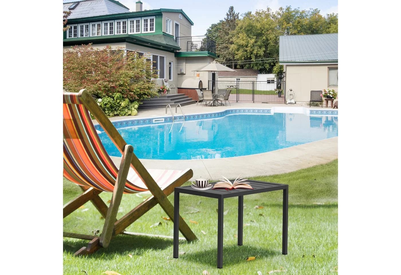 Mucola Aluminium Gartentisch Outdoor Anthrazit Wetterfest