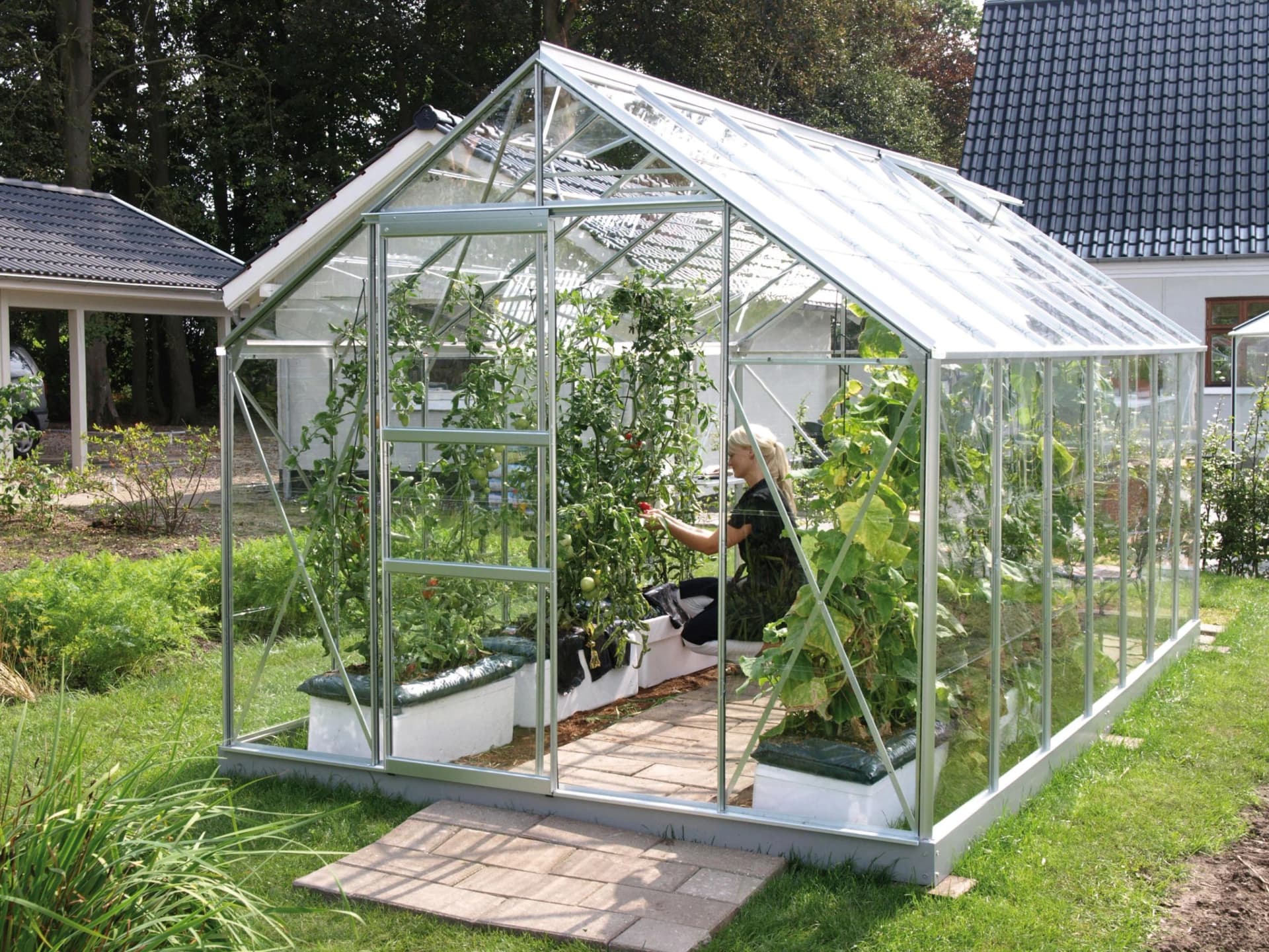 VITAVIA Merkur 11500 Gewächshaus Aluminium ESG-Glas silber