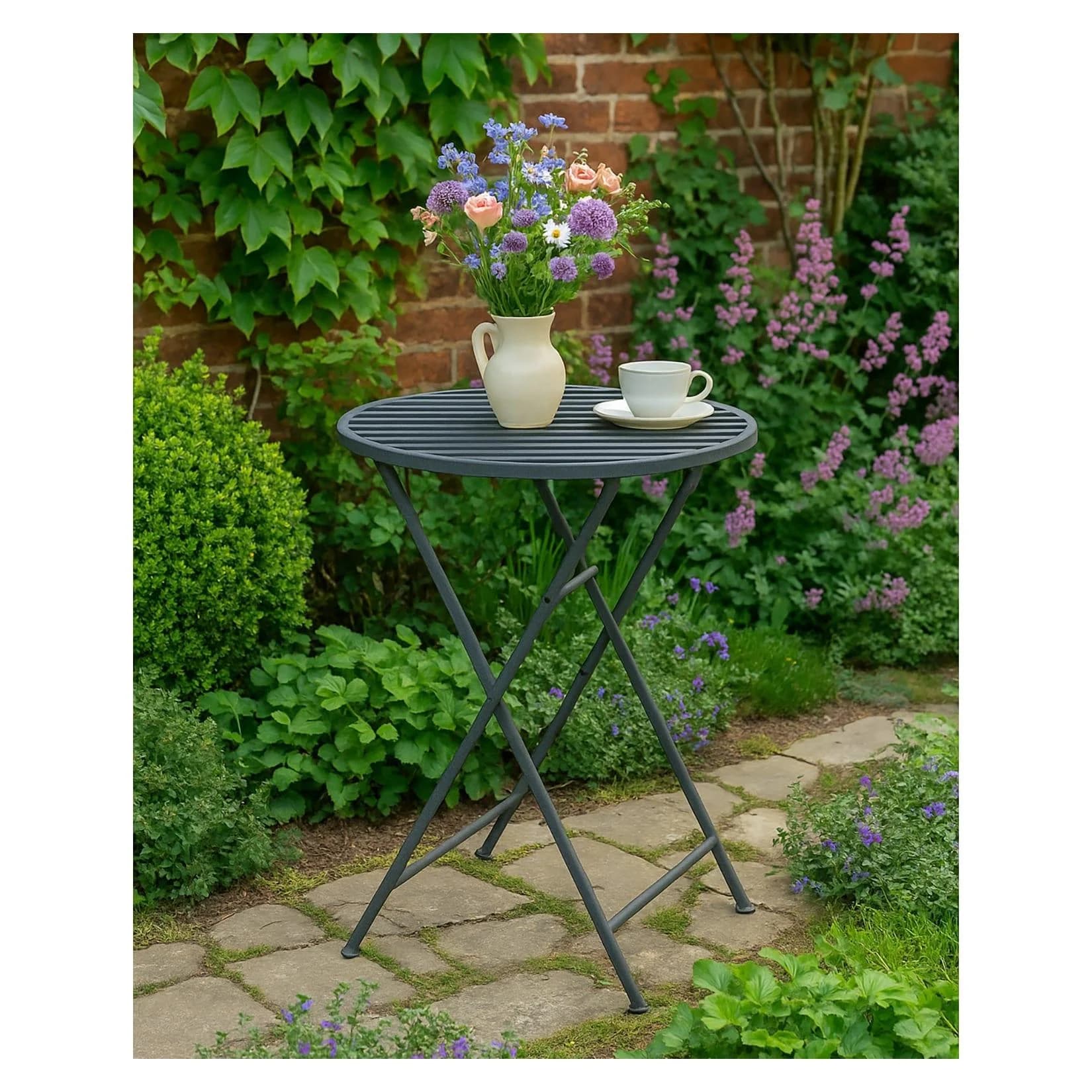 HTI-Line Gartentisch rund Valentine Garden Metall Nostalgie Ø 60 cm