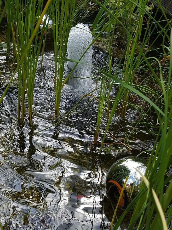 Jürgen Bocker - Gartenambiente Reiherschreck Edelstahl Schwimmkugel Teichdeko
