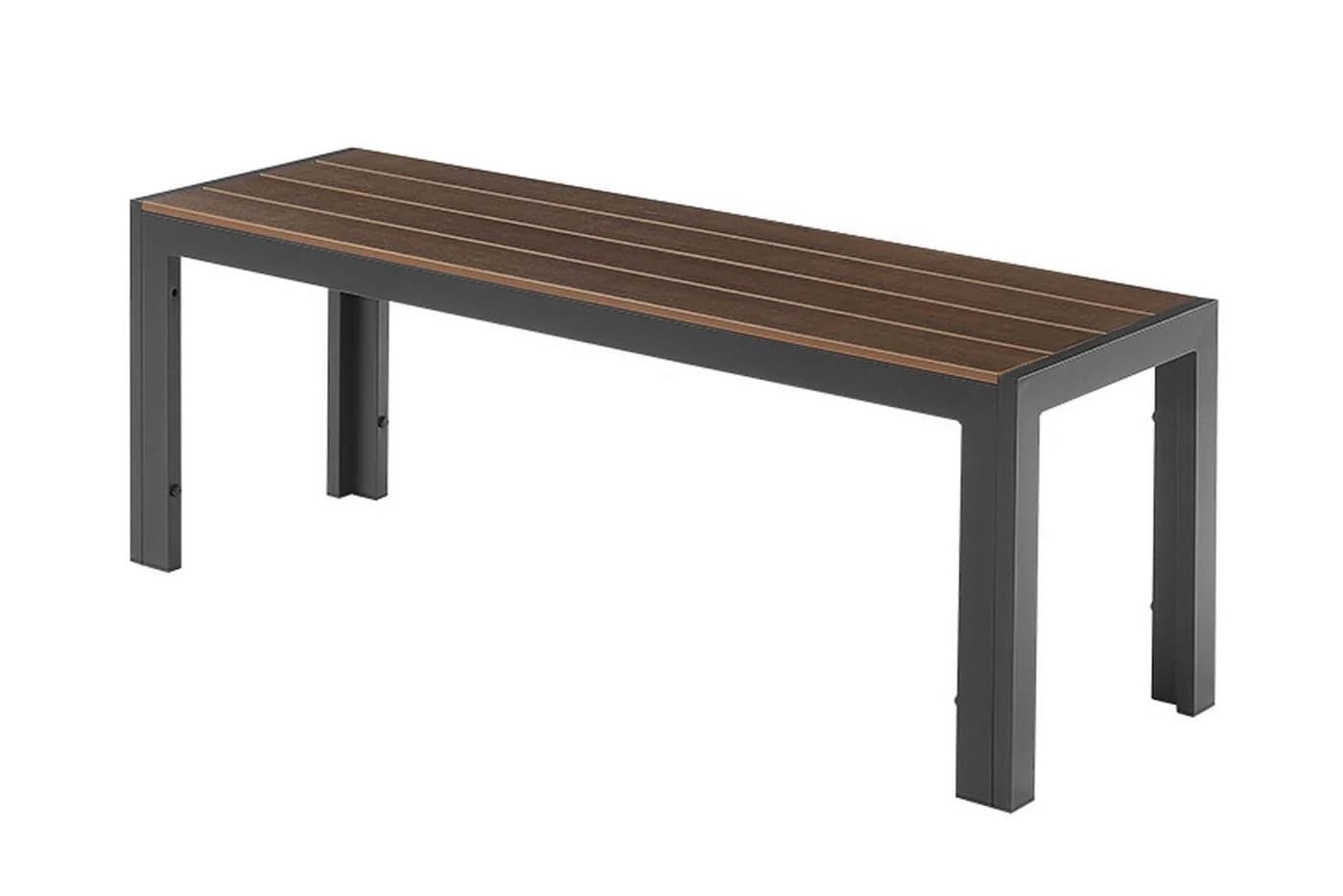 riess-ambiente Gartenbank DESIGNO 130cm wetterfest Aluminium WPC