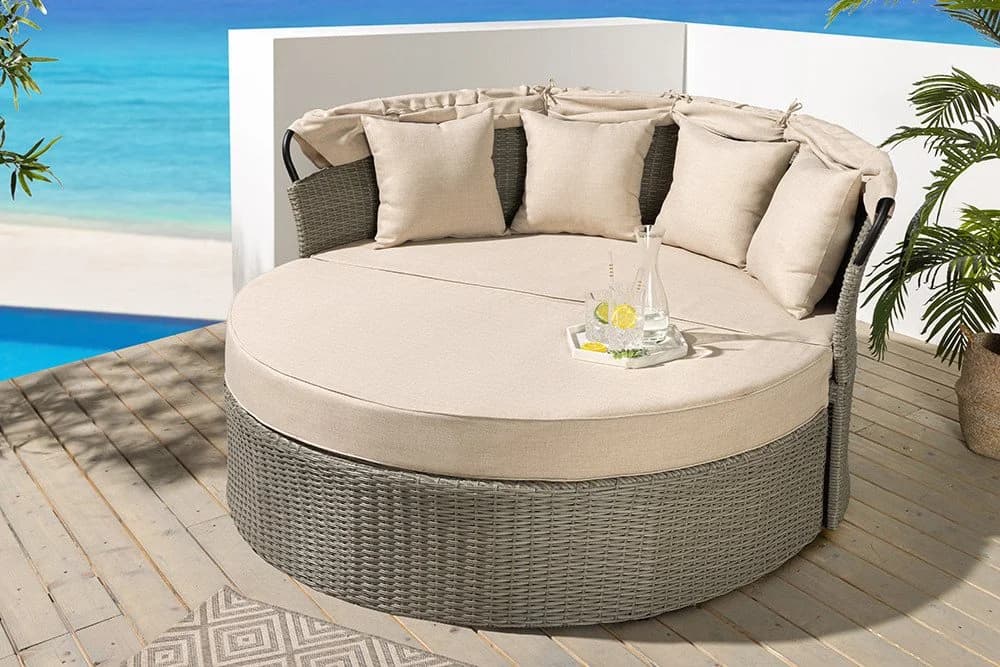 riess-ambiente Sonneninsel PLAYA LIVING 165cm natur Polyrattan Aluminium