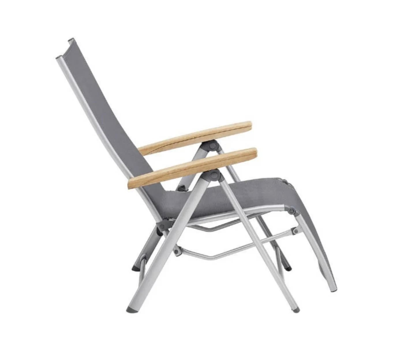 KETTLER CIRRUS Relaxsessel Gartenstuhl silber anthrazit Teak